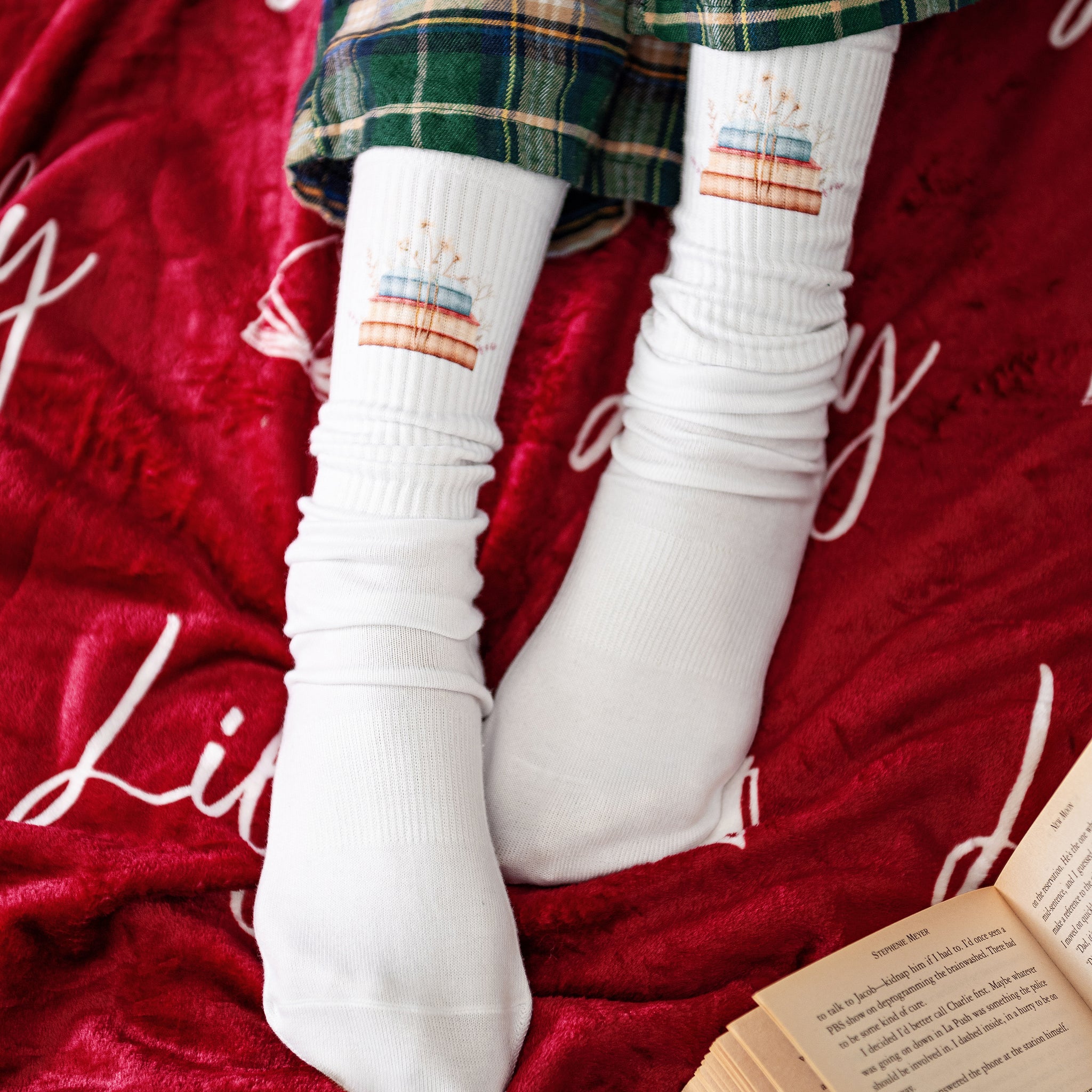 Personalized Christmas Socks For Reading - Christmas Socks For Family Member Christmas Gift